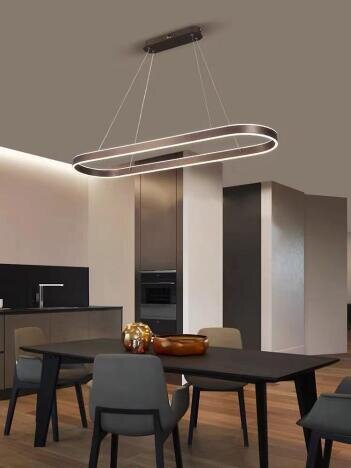 Candelabru LED 120W Mahon Dining, LED inclus, 1 surse de iluminare, Telecomanda, Dimabil, Lumina: Ca